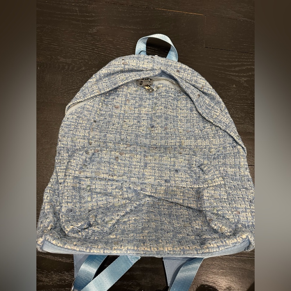 Generation Love Eden Tweed Backpack Light Blue School - Picture 2 of 6